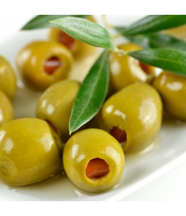 Olives vertes farcies aux poivrons BIO (250G)