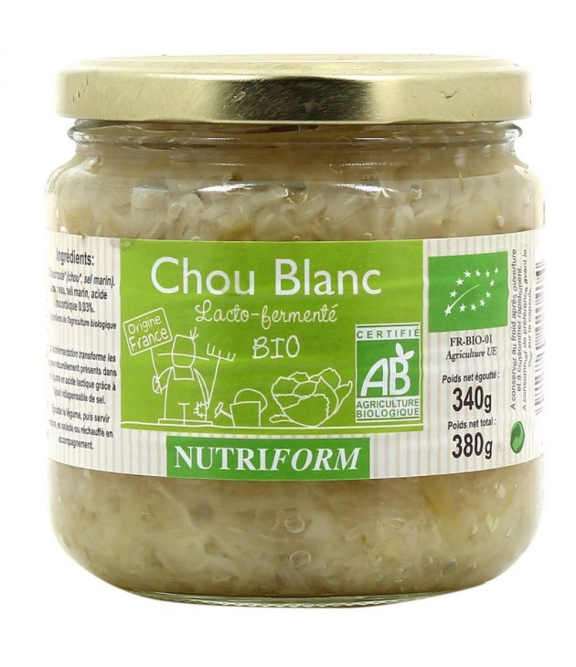 Chou blanc lactofermenté BIO (380G)